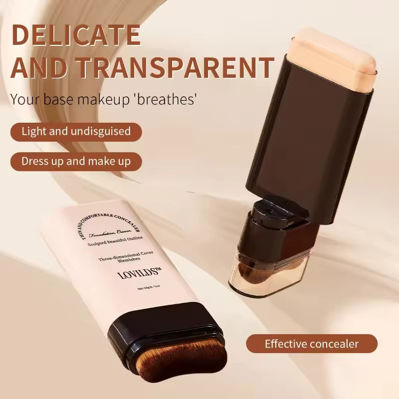 š LOVILDS⢠Dual-Ended Foundation Stick with Brush ā Seamless, Long-Lasting Coverage & Flawless Finish