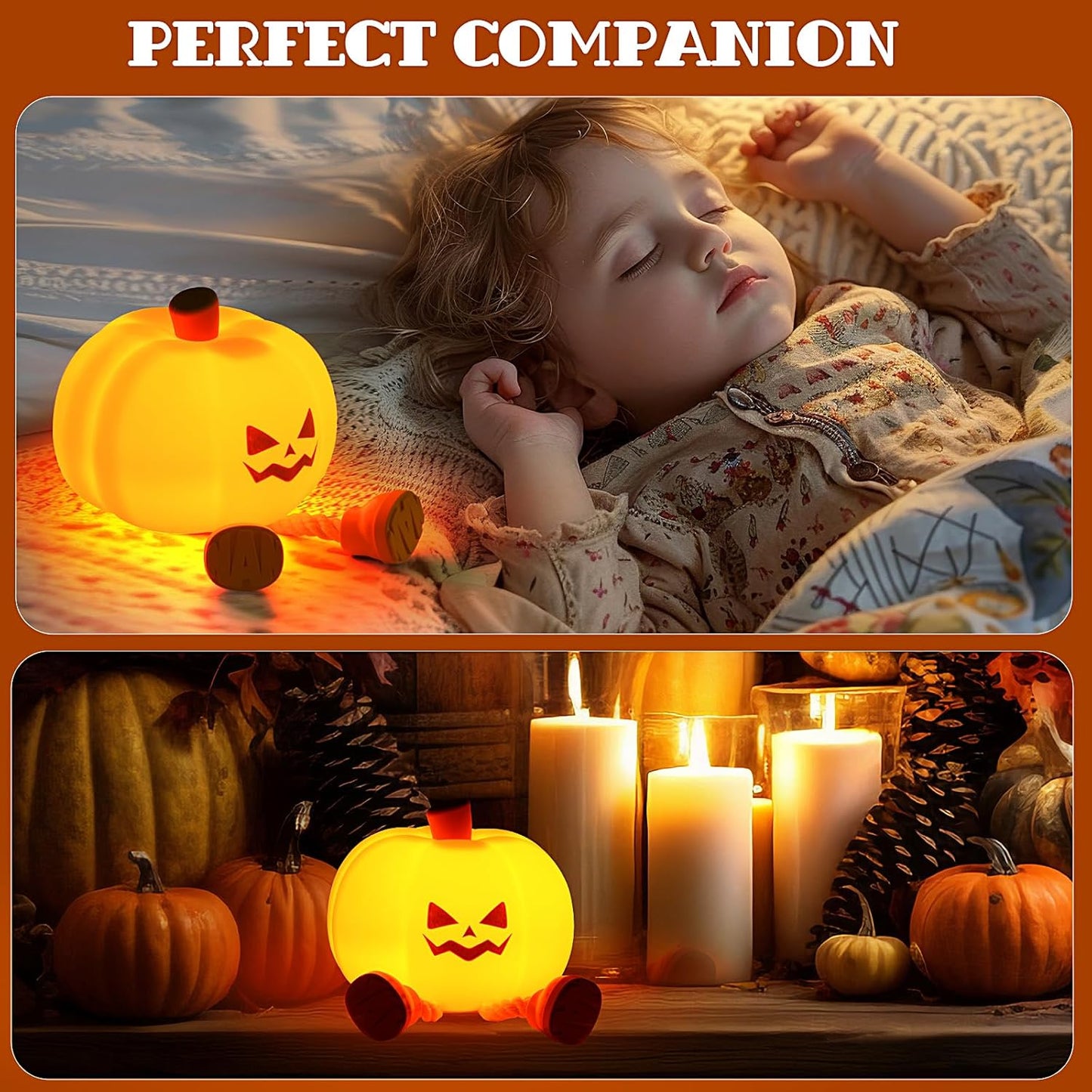 š 3 Hours Left ā 80% OFF! ā°Pumpkin Night Light ā Silicone LED, 3-level Dimmable, tap-to-control, rechargeable, perfect for Halloween & kidsā rooms.
