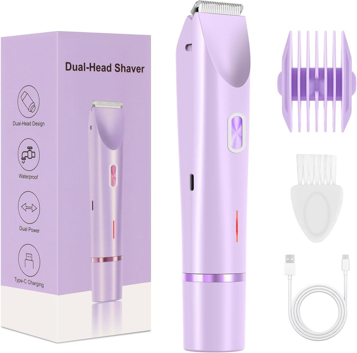LAST DAY PROMOTION - 50% OFF 2-in-1 Women’s Electric Shaver – Dual Head Precision Trimmer