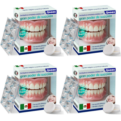 Dentadura completa Qooes con ajuste de succión perfecto 🍀🍀🍀