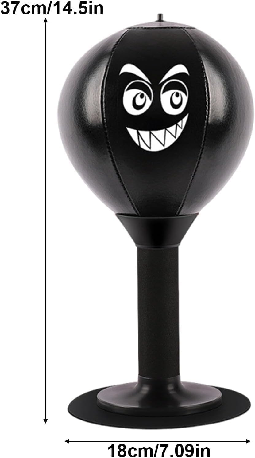 Desktop Punching Bag, Stress Buster with Suction Cup for Office Table and Counters, Heavy Duty Stress Relief Ball, Desk Boxing Punch Ball, Funny Gifts for Kids Coworkers and Friends