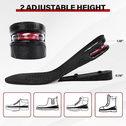 Medazy Height Increase Insoles for Men Women, Adjustable Invisible Shoe Lifts &amp; Height Boosters, Fits Dress Shoes &amp; Casual Footwear - Height Increase Soles &amp; Inserts