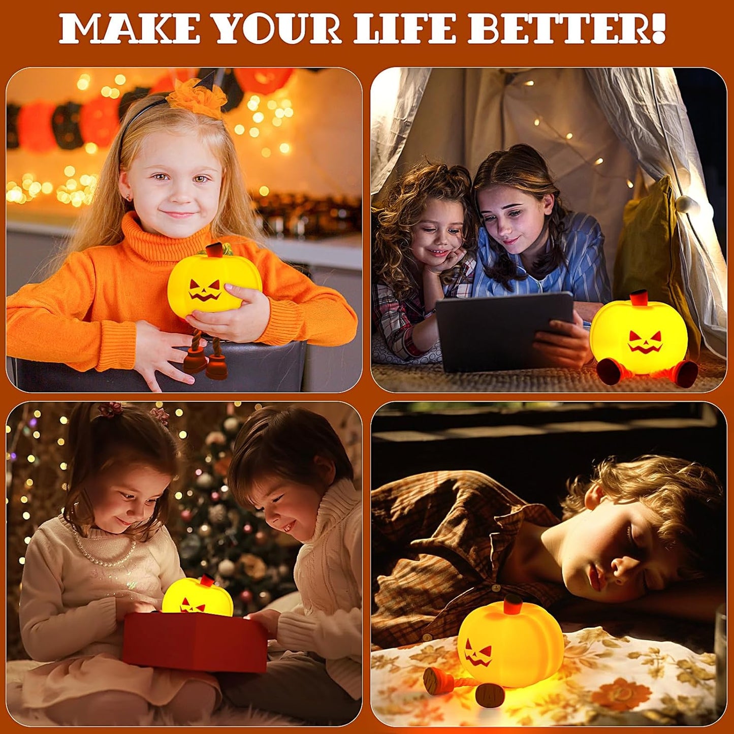 🎃 3 Hours Left – 80% OFF! ⏰Pumpkin Night Light – Silicone LED, 3-level Dimmable, tap-to-control, rechargeable, perfect for Halloween & kids’ rooms.
