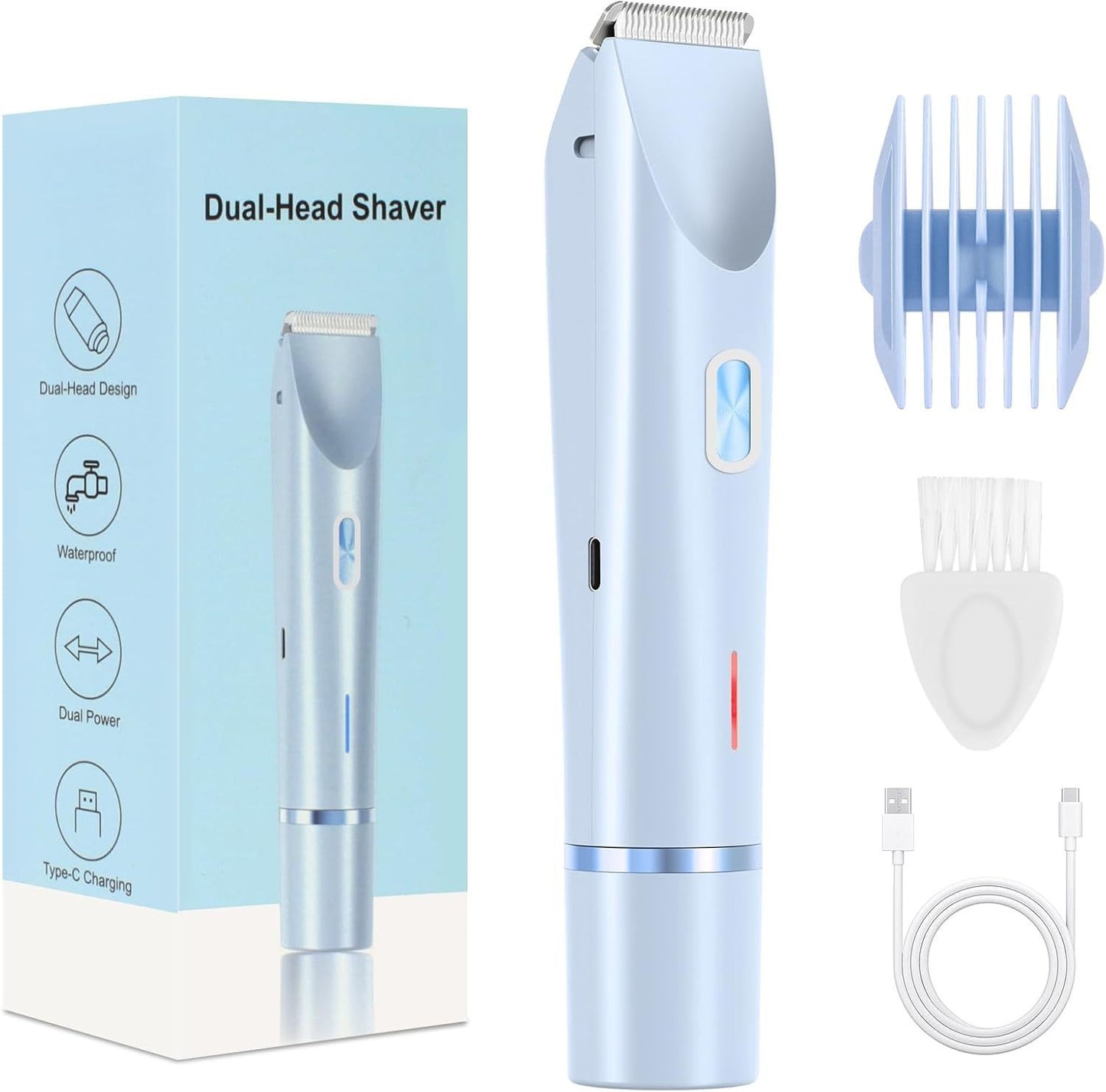 LAST DAY PROMOTION - 50% OFF 2-in-1 Women’s Electric Shaver – Dual Head Precision Trimmer