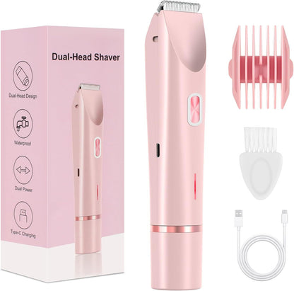 LAST DAY PROMOTION - 50% OFF 2-in-1 Women’s Electric Shaver – Dual Head Precision Trimmer