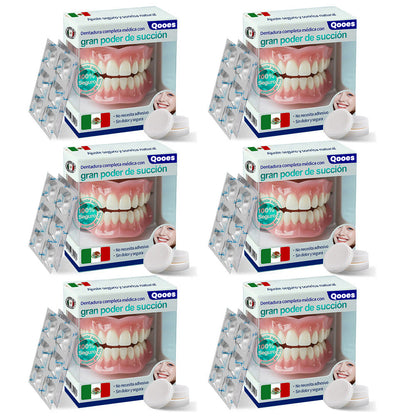 Dentadura completa Qooes con ajuste de succión perfecto 🍀🍀🍀